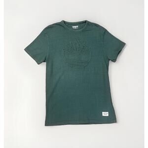 Mens Timberland Tree Logo T Shirt Green Medium